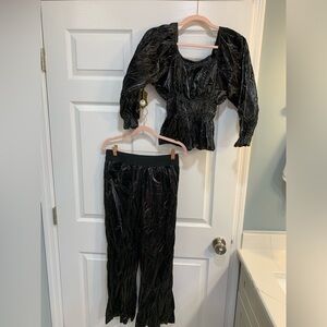 Runway avant garde top and bottom suit size small